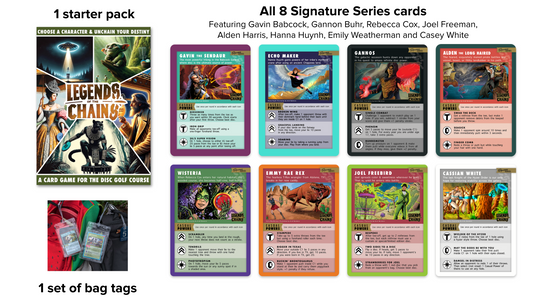 Deluxe Bundle (Starter pack + 8 Sig. Series cards + bag tags)